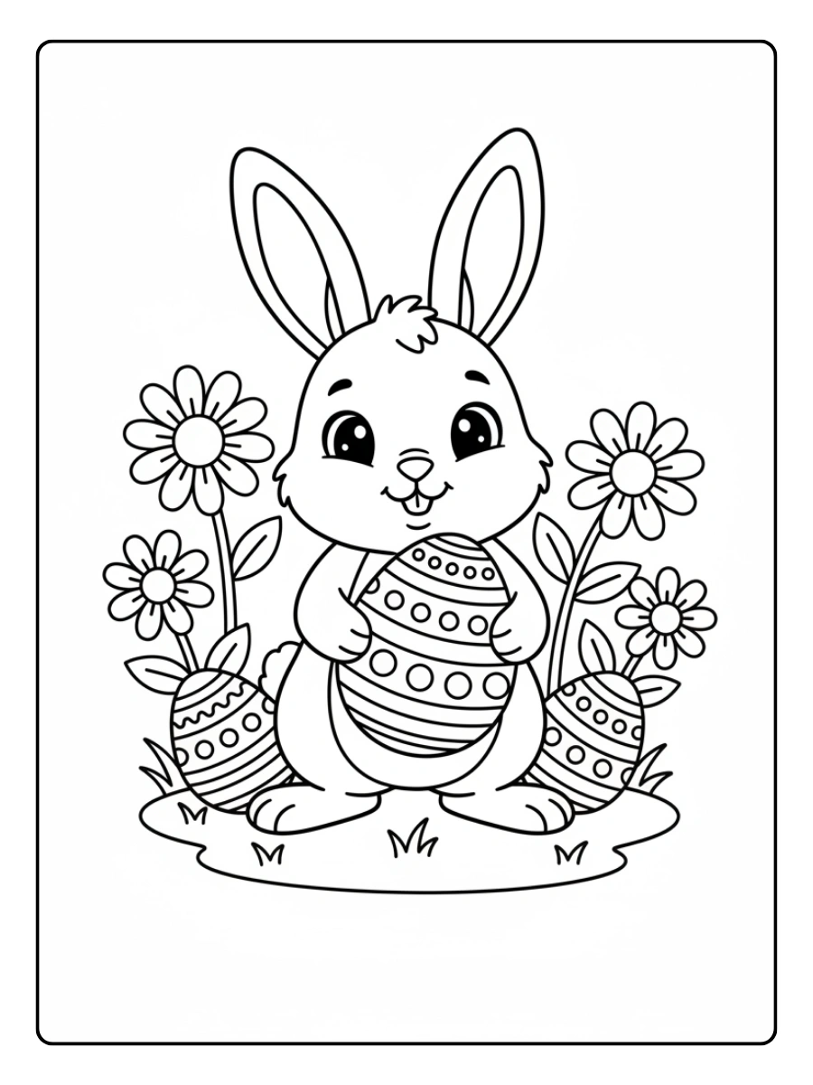 Disegni da colorare coniglio bianco e nero