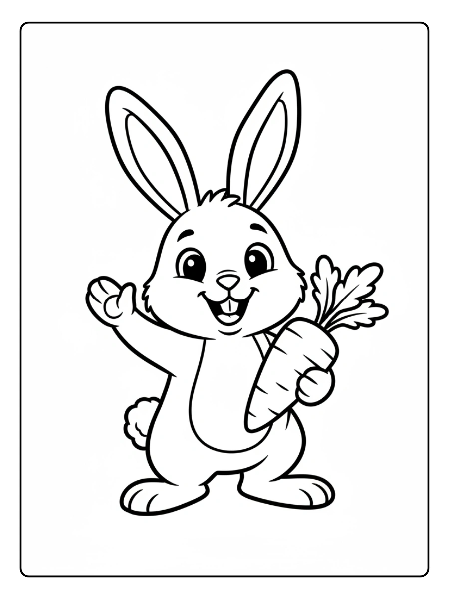 Disegni da colorare coniglio cartoon