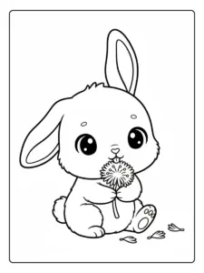 Disegni da colorare coniglio cucciolo