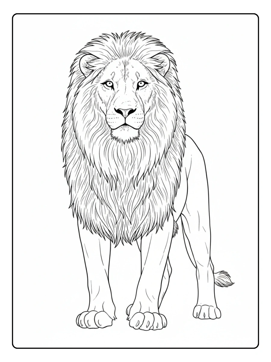 Disegni da colorare del leone africano