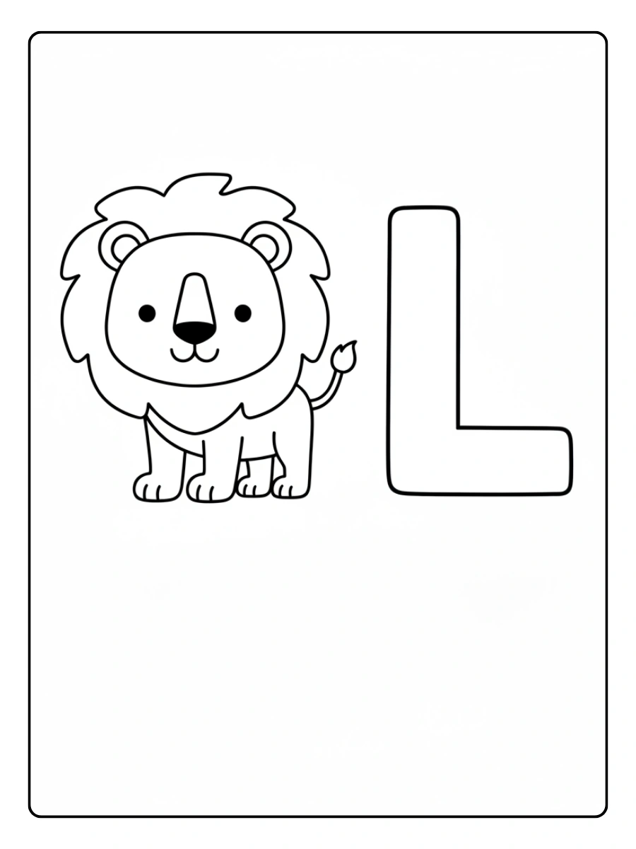 Disegni da colorare del leone per attività educative