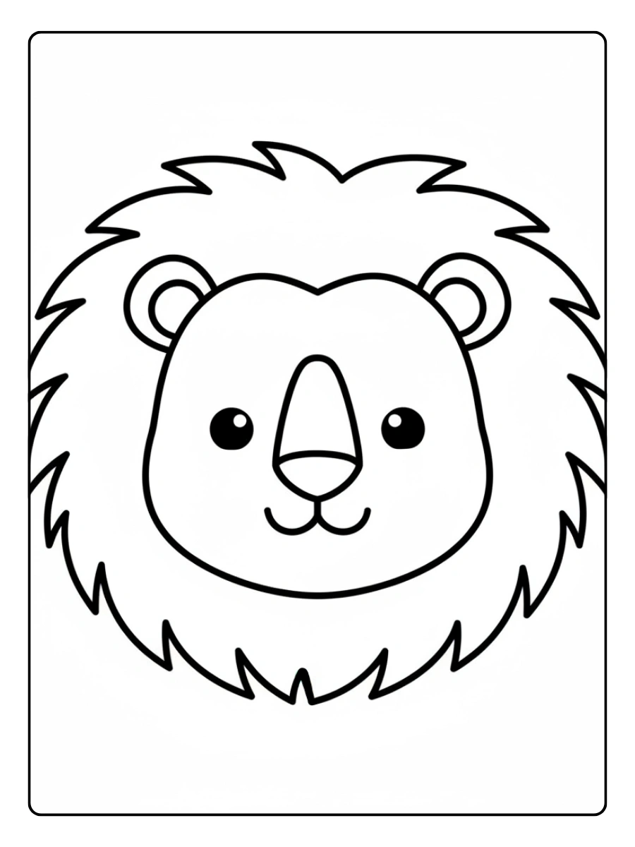 Disegni da colorare del leone per bambini