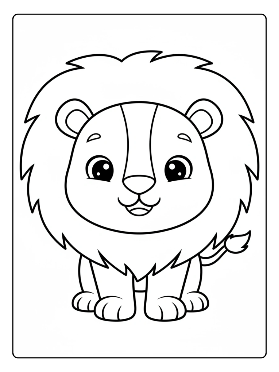 Disegni da colorare del leone per scuola materna