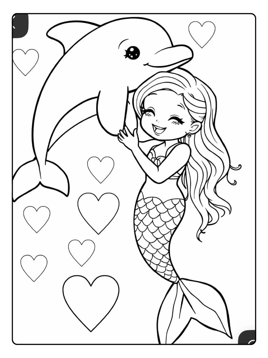 Disegni da colorare delfino facile