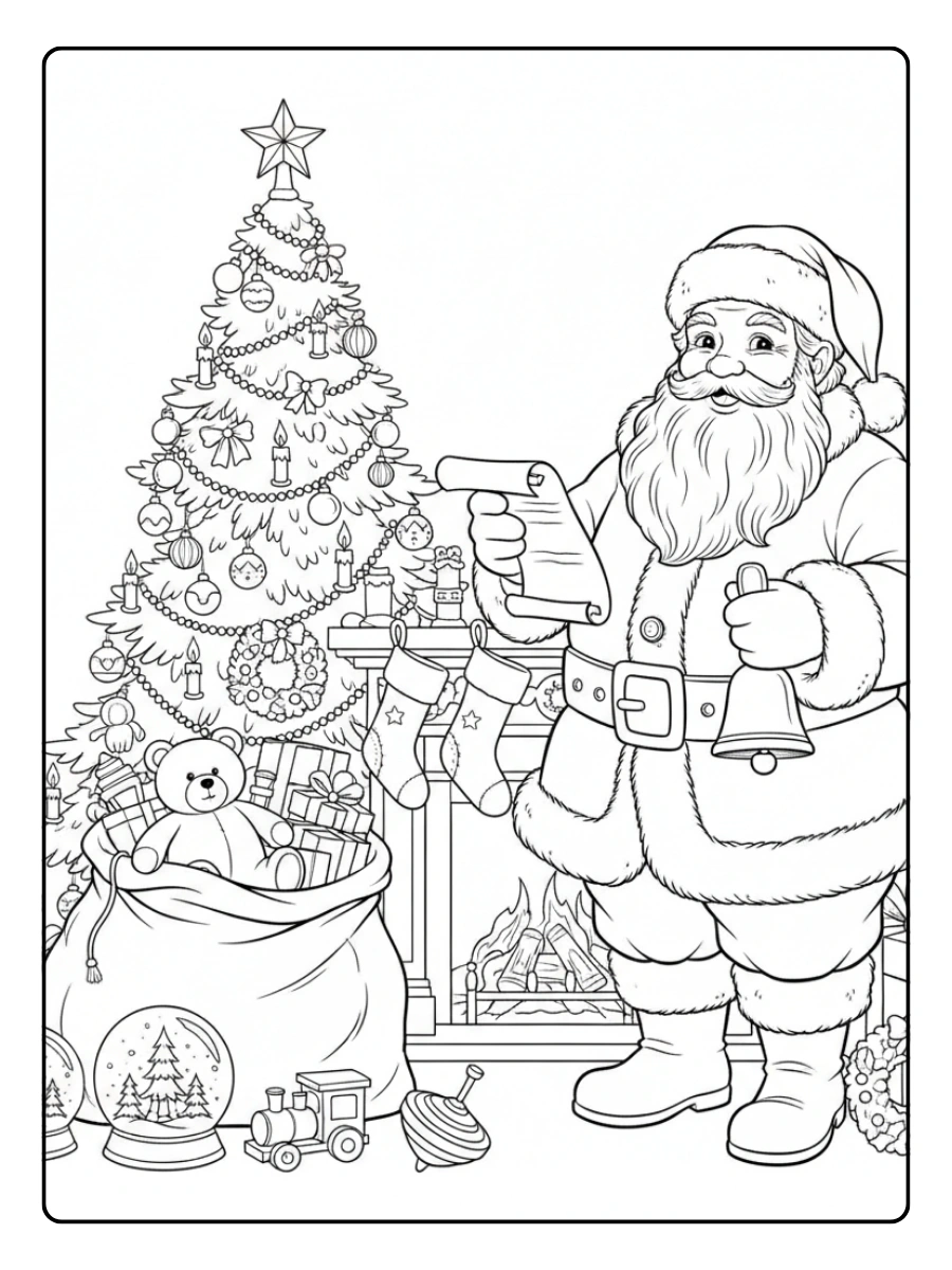 Disegni da colorare di Babbo Natale Natale classico