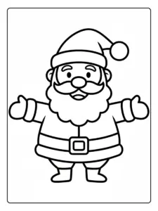 Disegni da colorare di Babbo Natale semplice