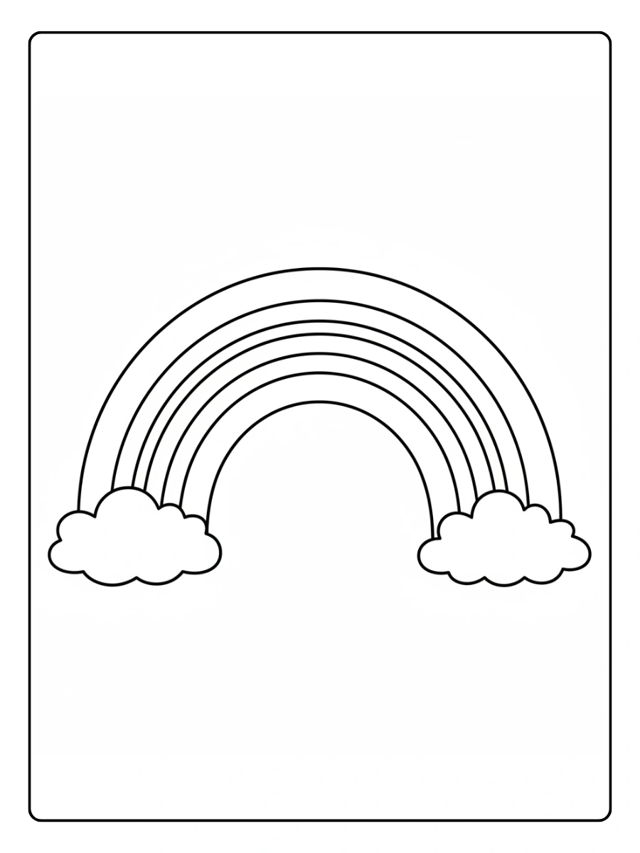 Disegni da colorare di oggetti e fenomeni – Arcobaleno