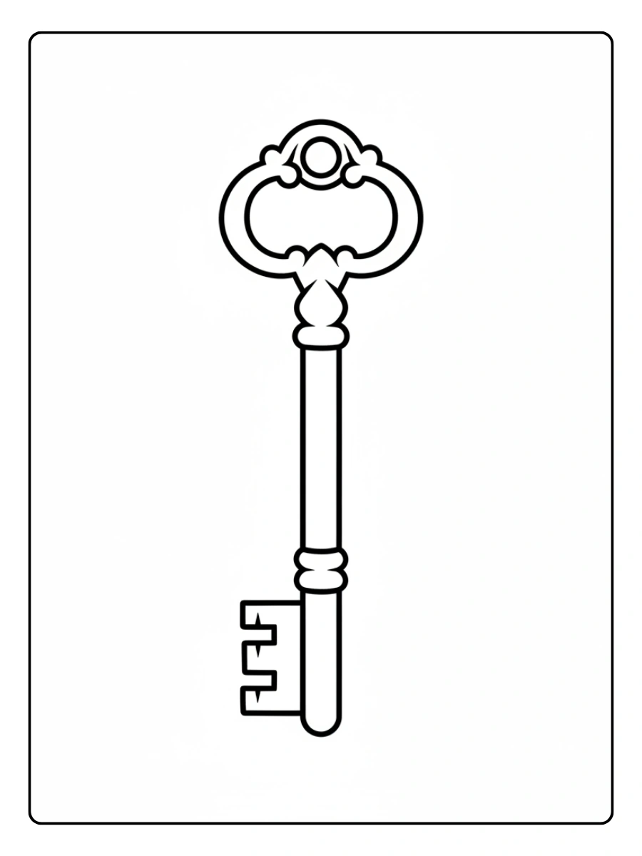 Disegni da colorare di oggetti e fenomeni – Chiave