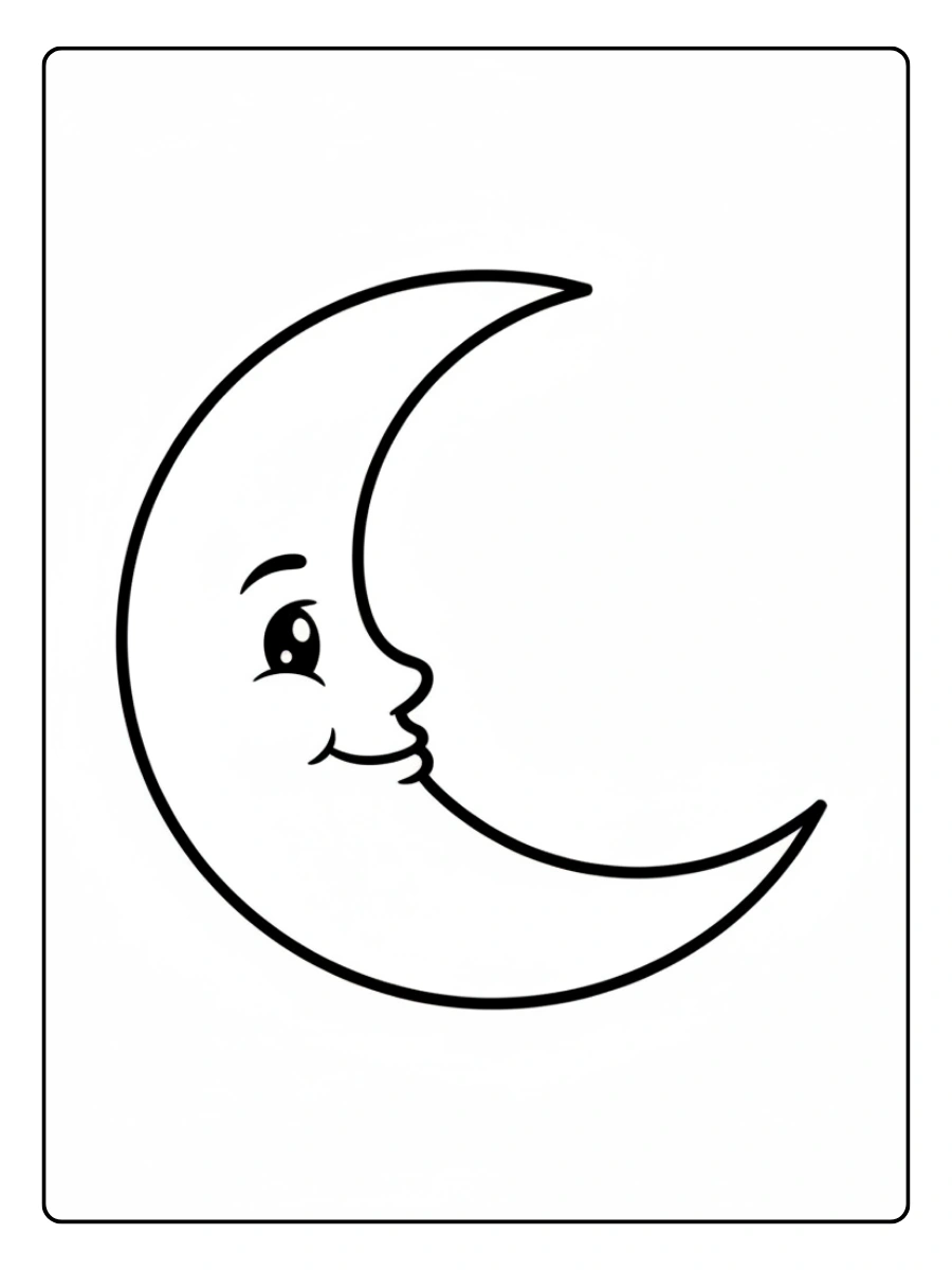 Disegni da colorare di oggetti e fenomeni – Luna