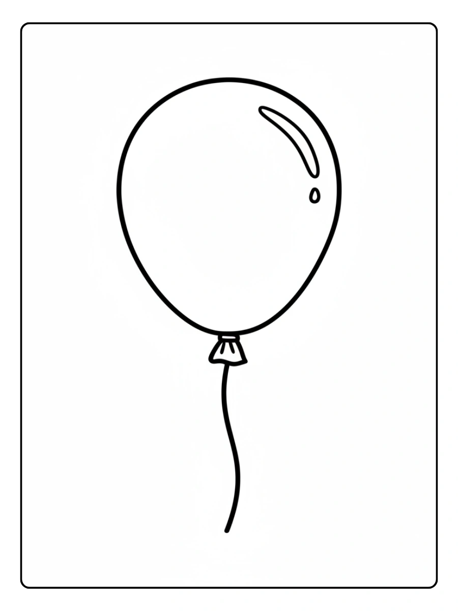 Disegni da colorare di oggetti e fenomeni – Palloncino
