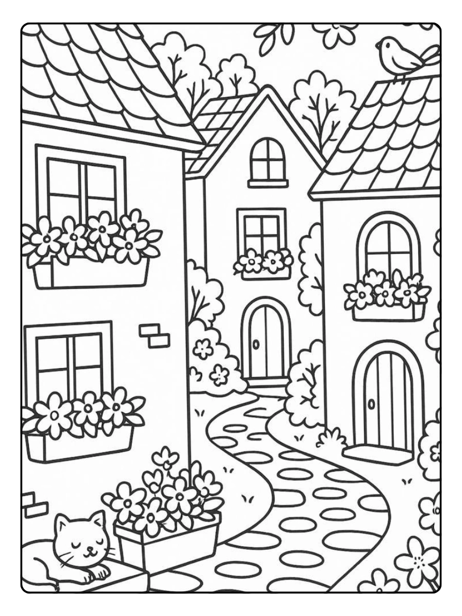 Disegni da colorare di piante da giardino bambini