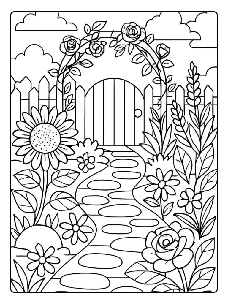 Disegni da colorare di piante da giardino rampicanti