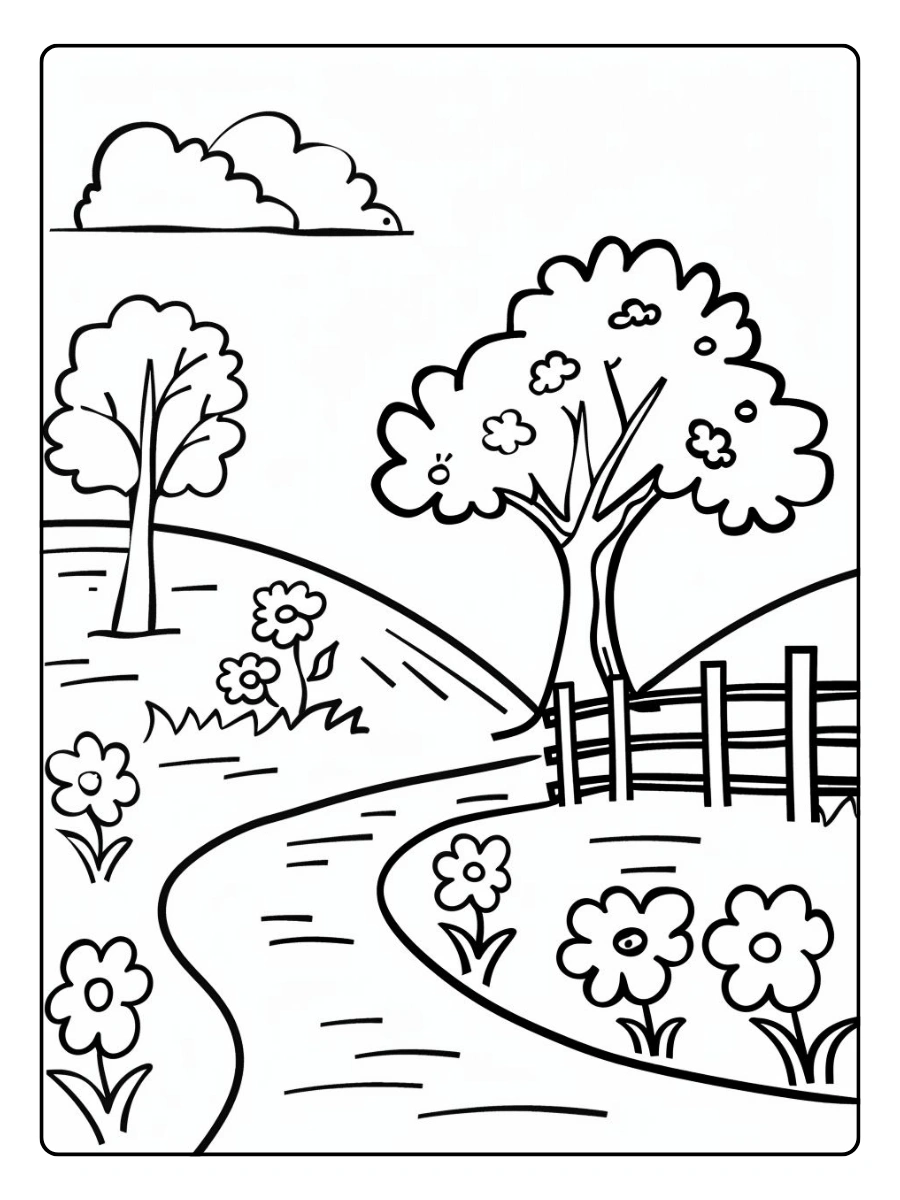 Disegni da colorare di piante da giardino rose