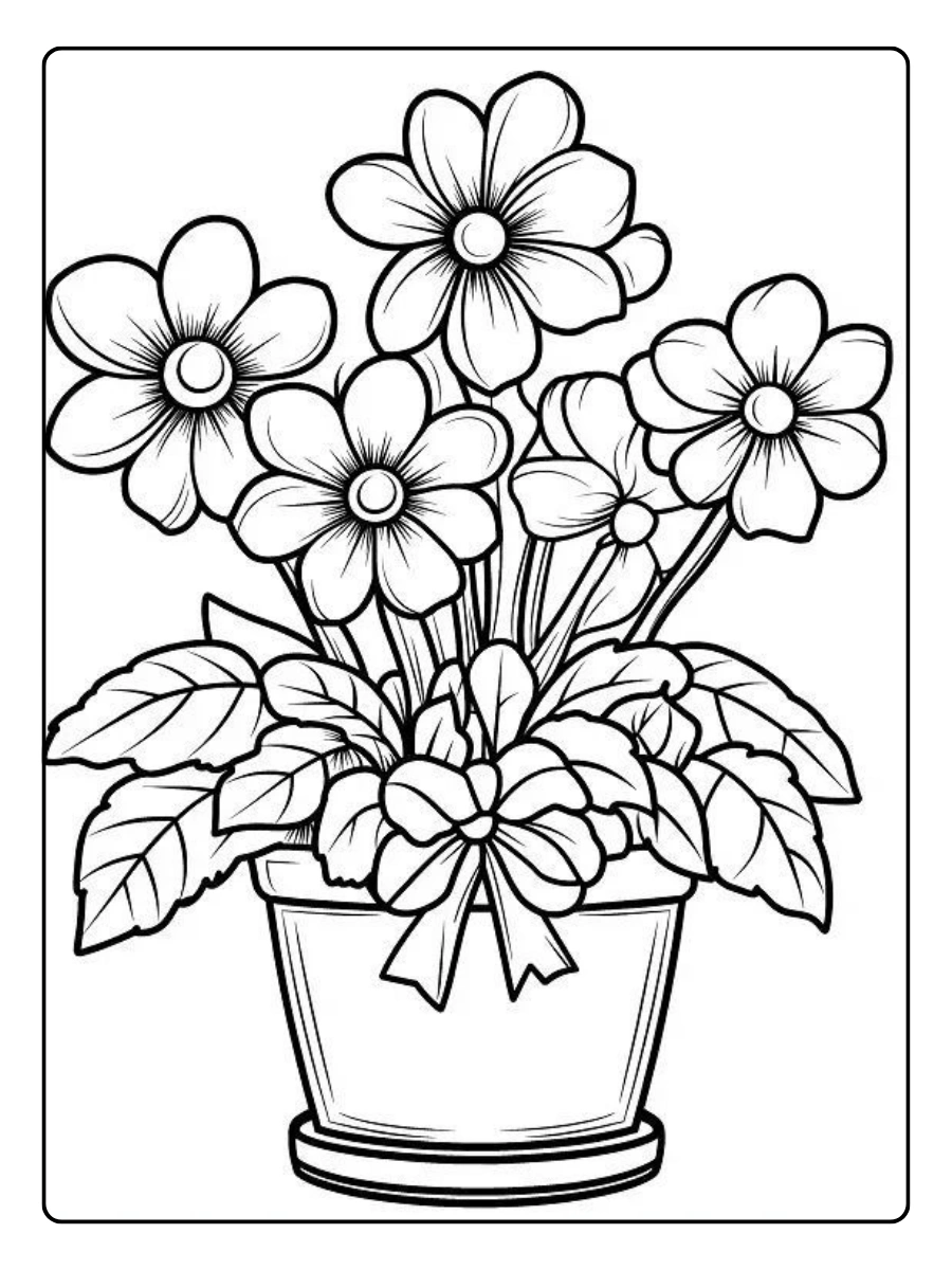 Disegni da colorare di piante di girasole per adulti