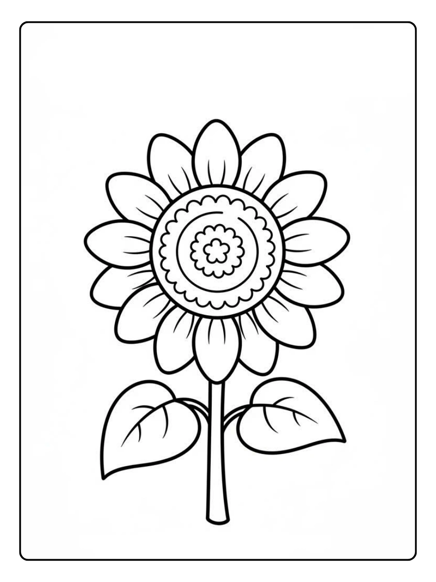 Disegni da colorare di piante fiori semplici