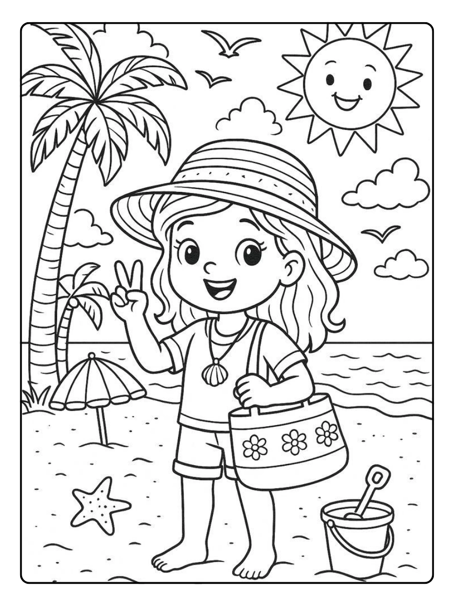 Disegni da colorare estate divertenti