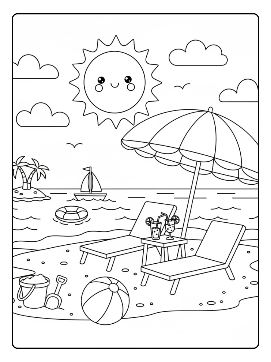 Disegni da colorare estate per bambini