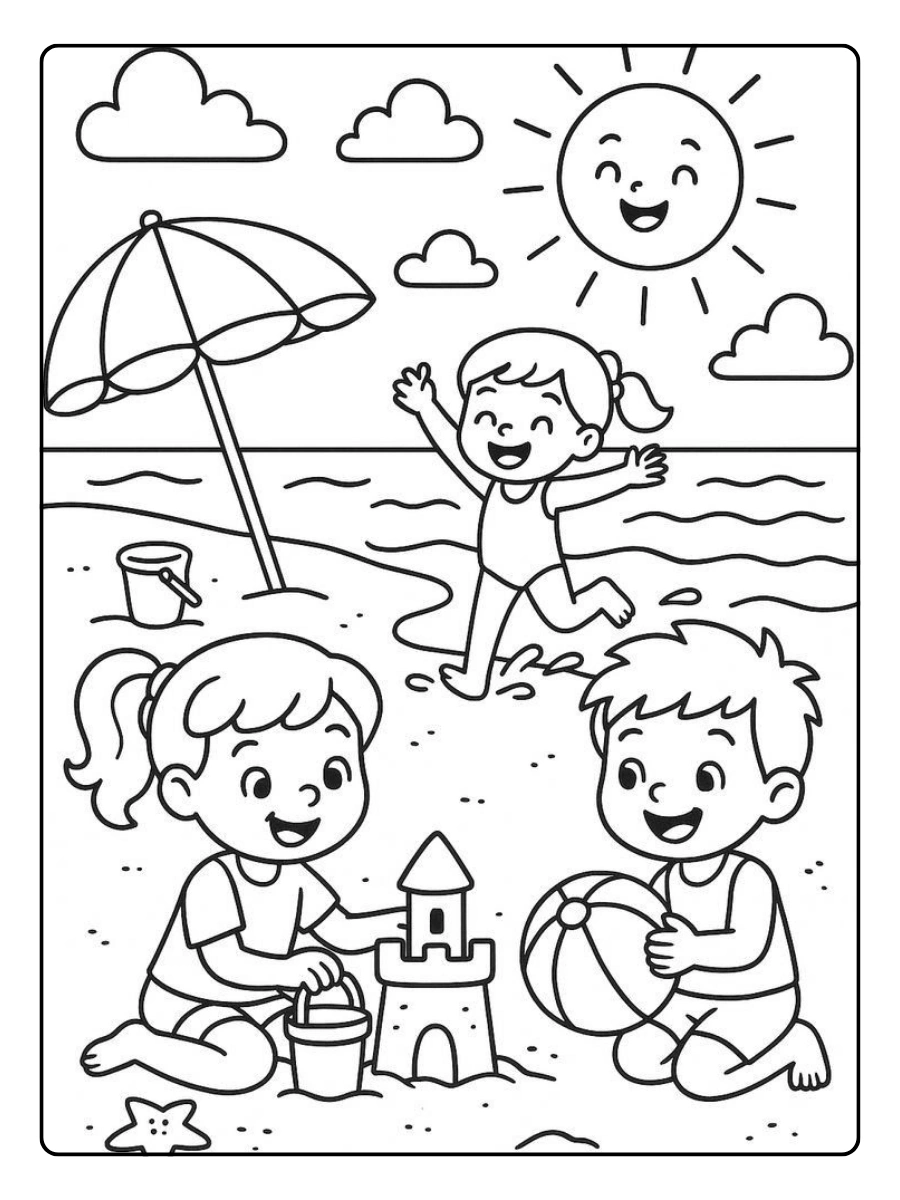 Disegni da colorare estate scuola