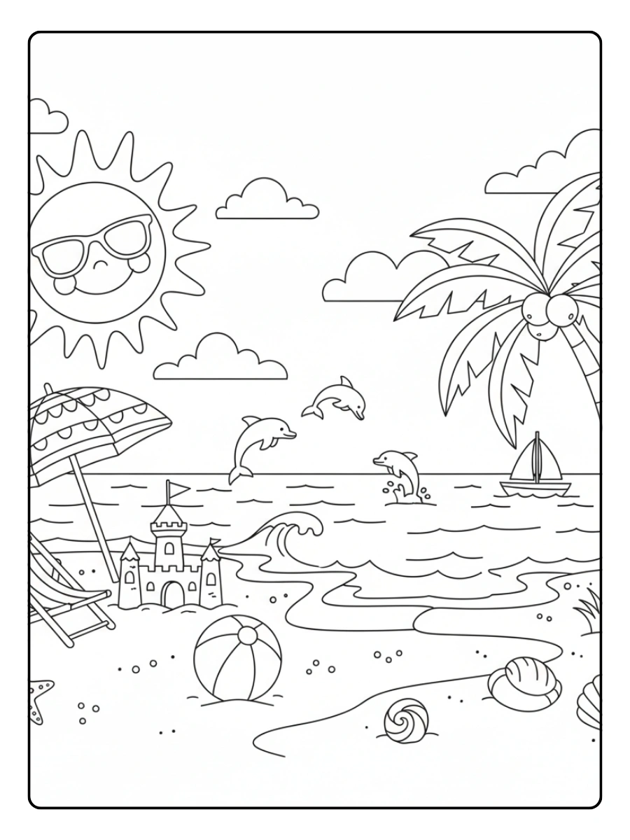 Disegni da colorare estate stampabili