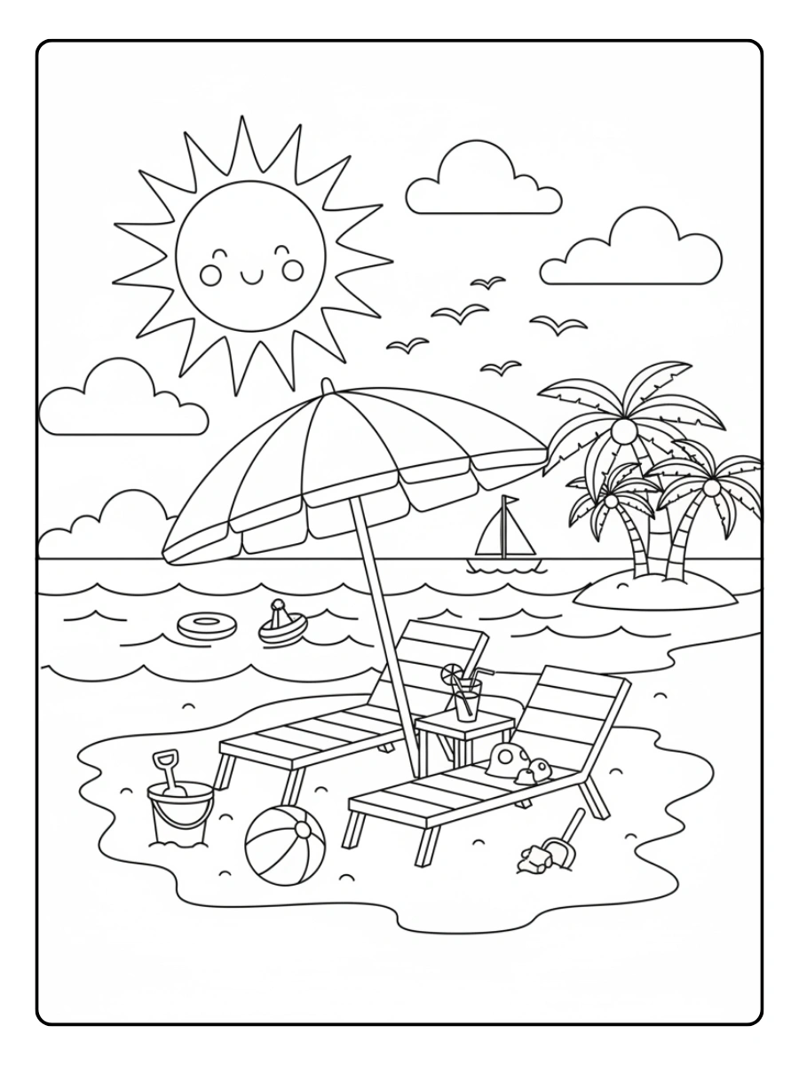 Disegni da colorare estate