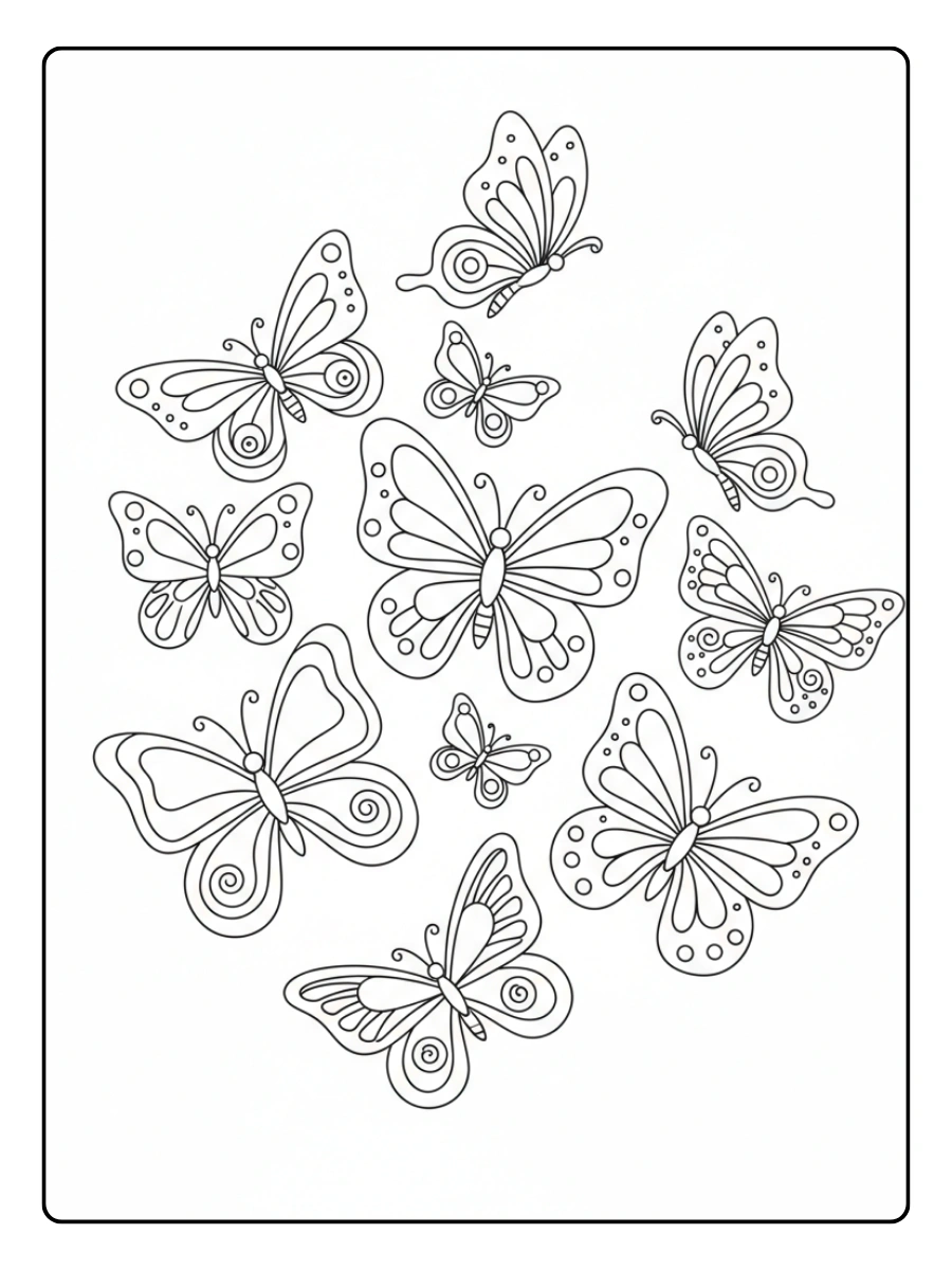 Disegni da colorare farfalle