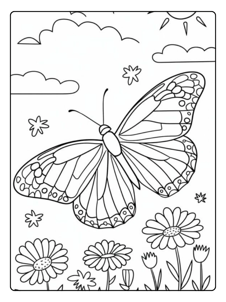 Disegni da colorare farfalle dettagliate