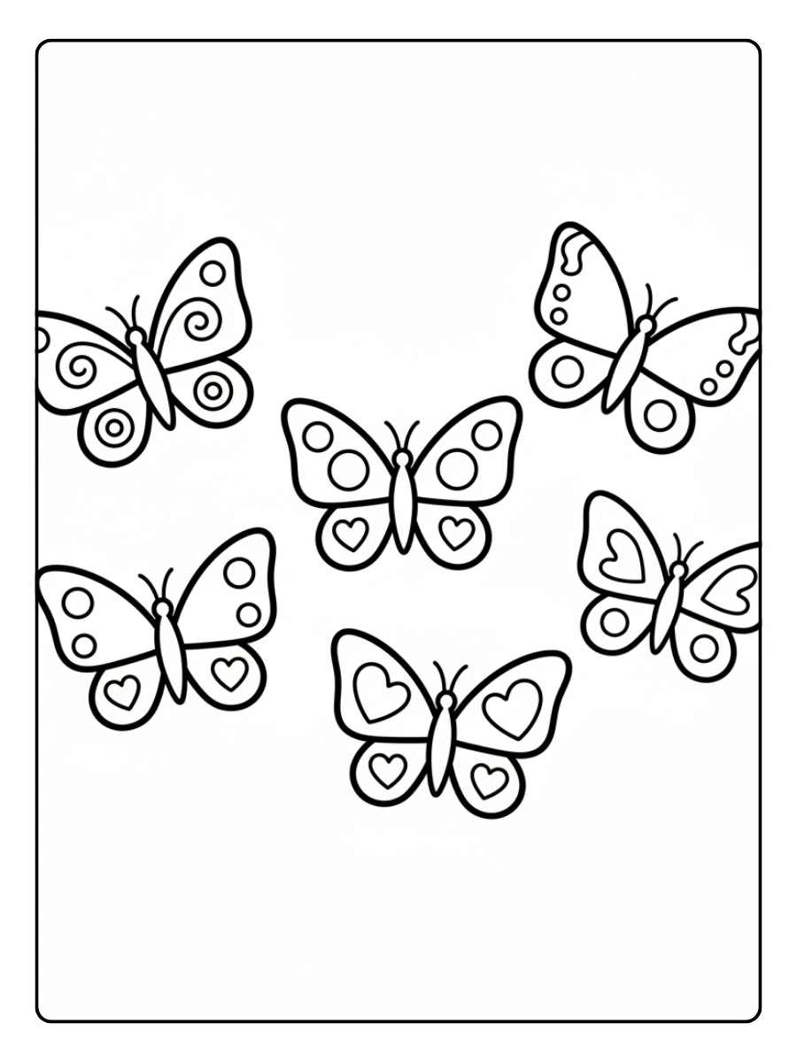 Disegni da colorare farfalle facili