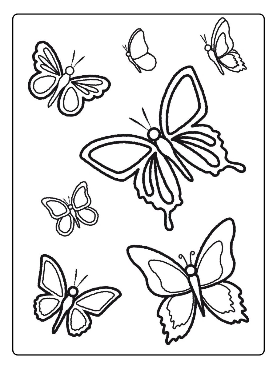 Disegni da colorare farfalle per la scuola