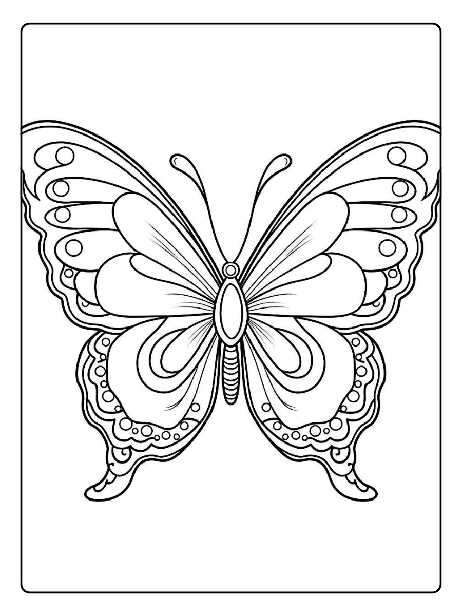 Disegni da colorare farfalle realistiche
