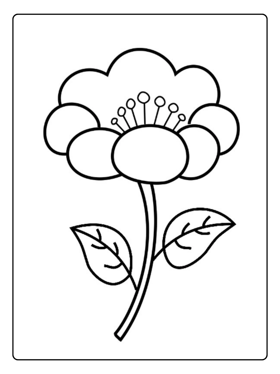 Disegni da colorare fiore per bambini