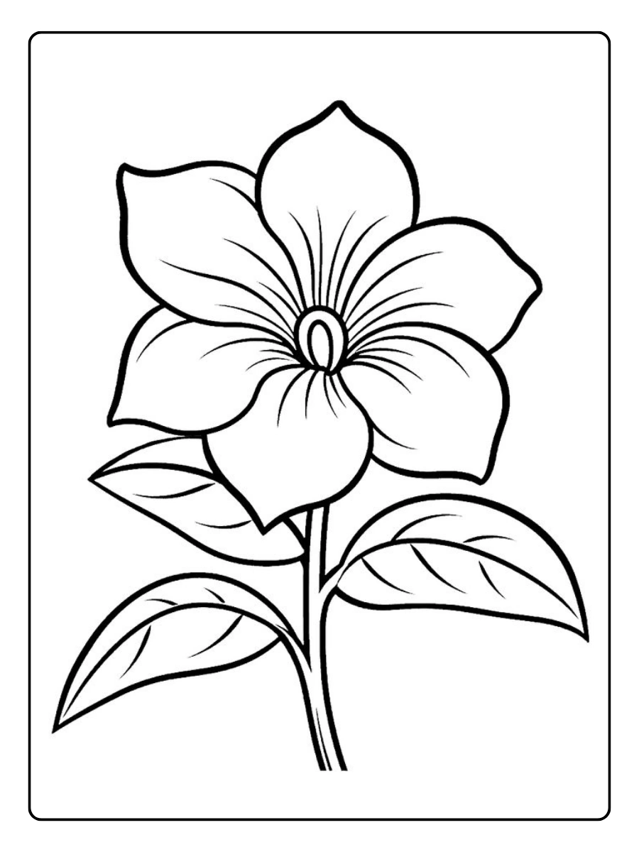 Disegni da colorare fiore semplice