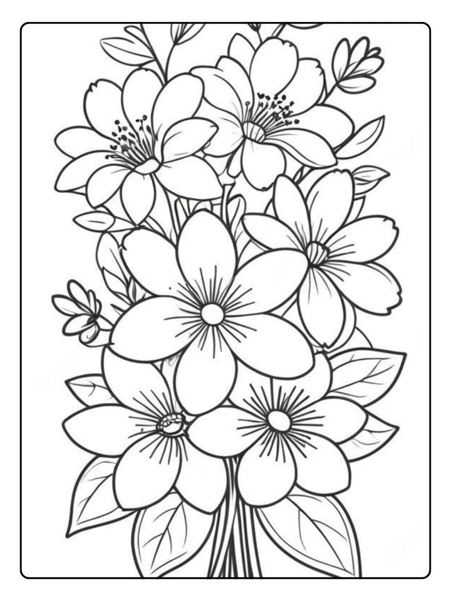 Disegni da colorare fiori da stampare