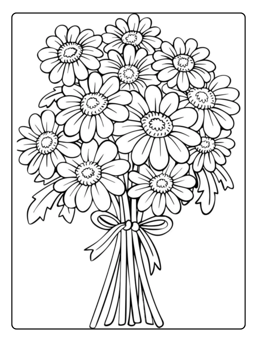 Disegni da colorare fiori decorativi