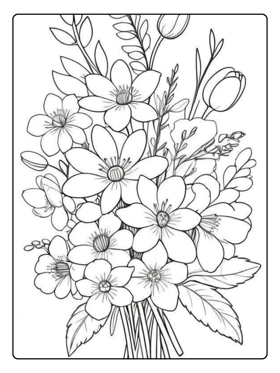 Disegni da colorare fiori gratuiti