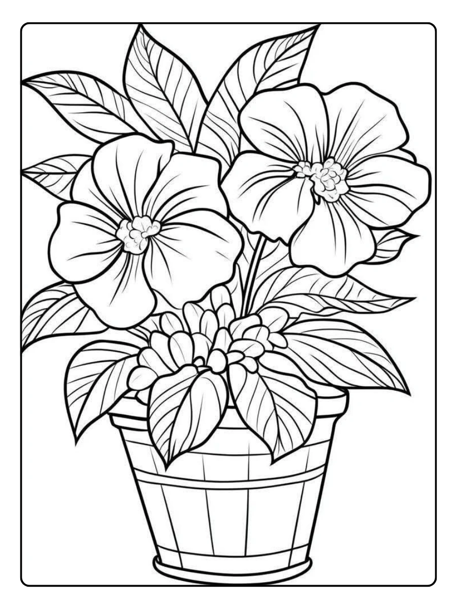 Disegni da colorare fiori kawaii