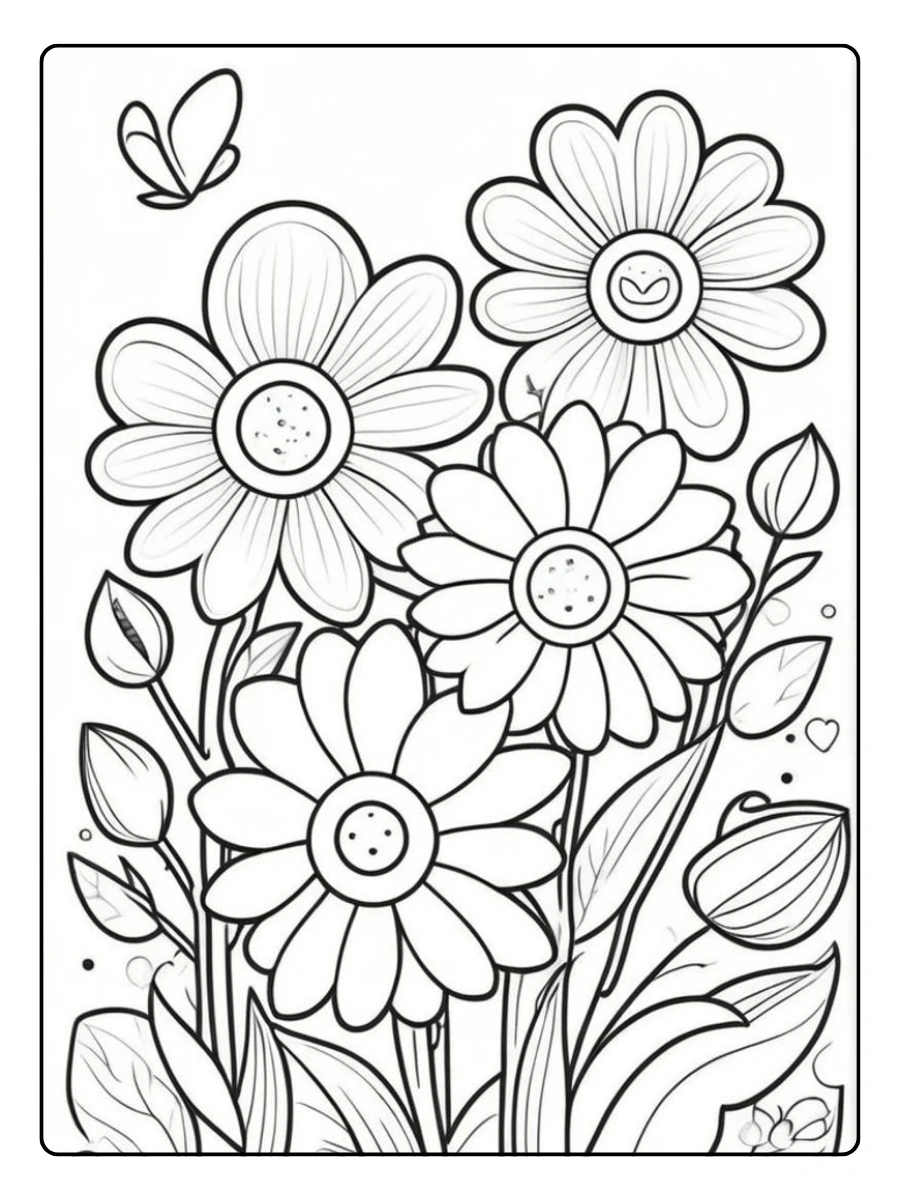 Disegni da colorare fiori naturali