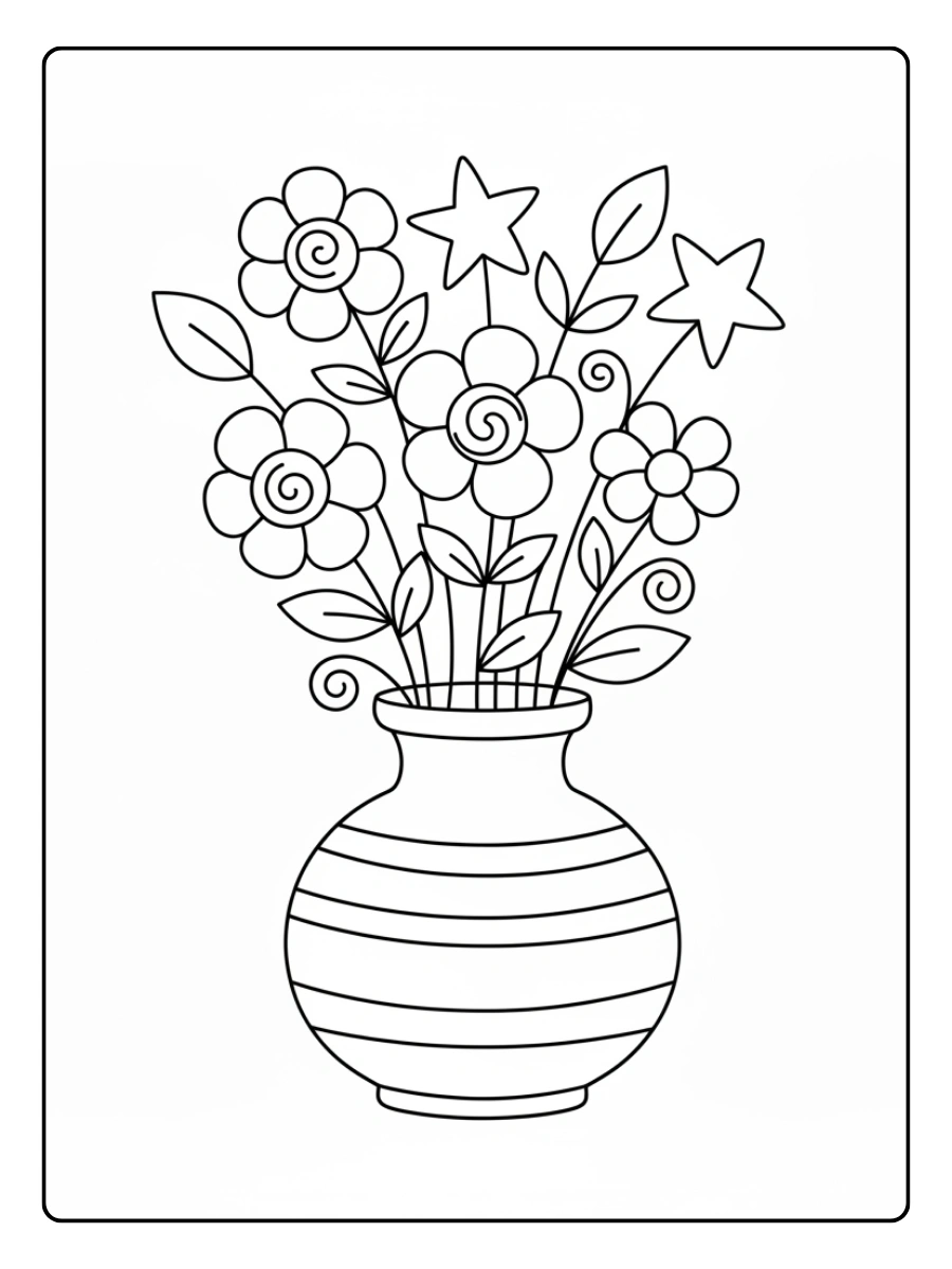 Disegni da colorare fiori per bambini