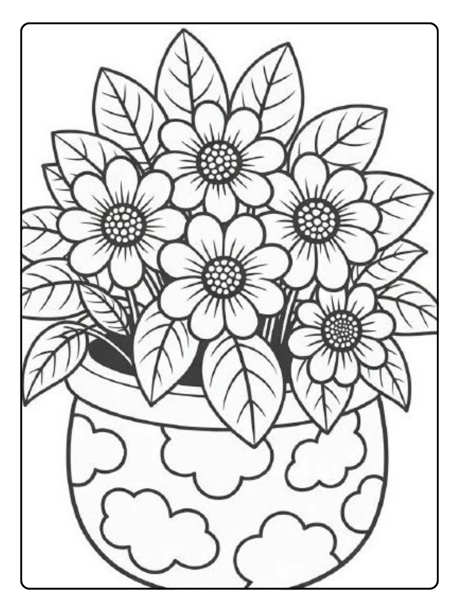 Disegni da colorare fiori realistici