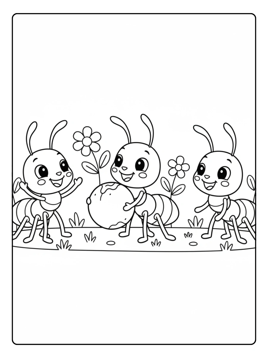 Disegni da colorare formiche