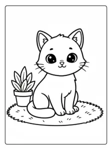 Disegni da colorare gatti facili e veloci