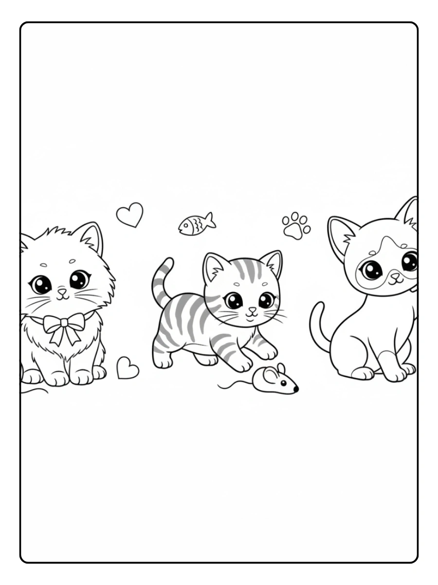 Disegni da colorare gatti realistici per adulti