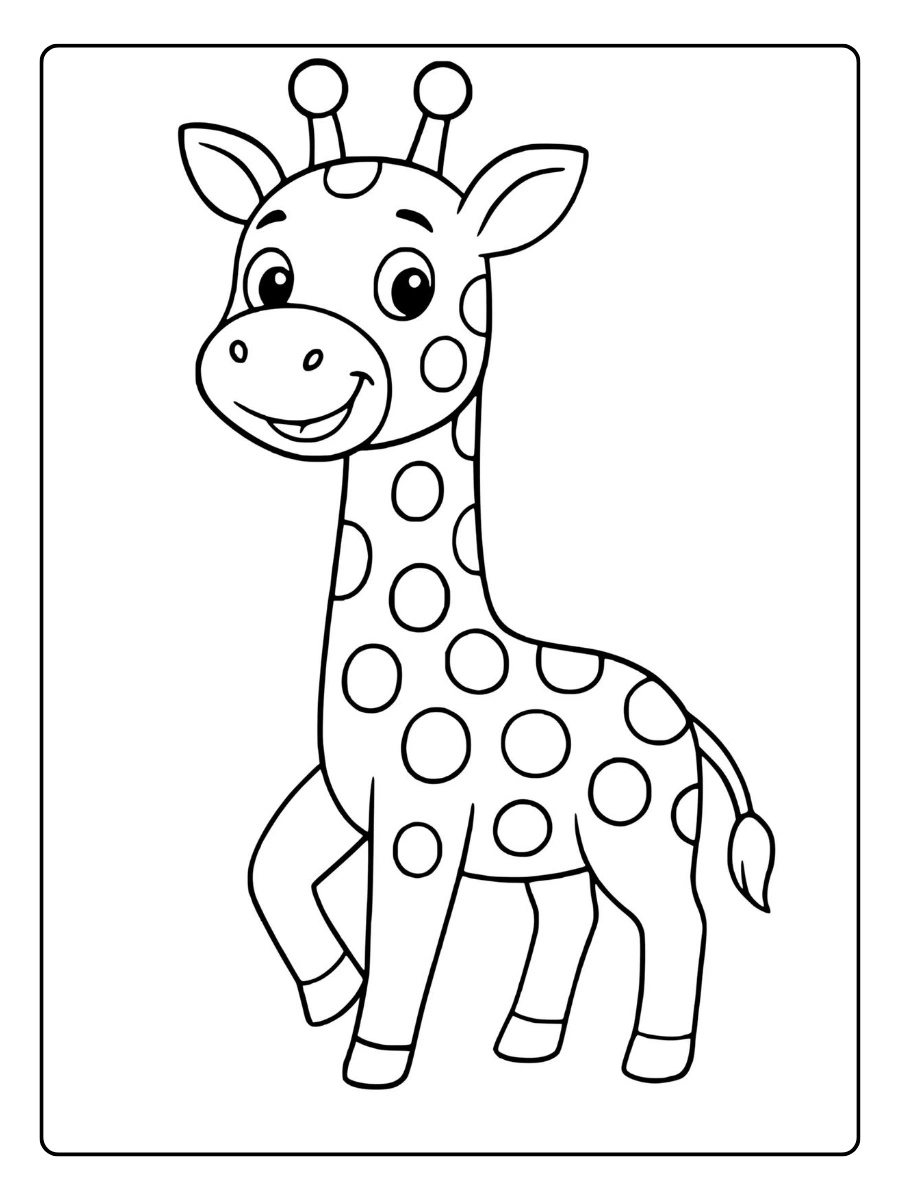Disegni da colorare giraffa africana