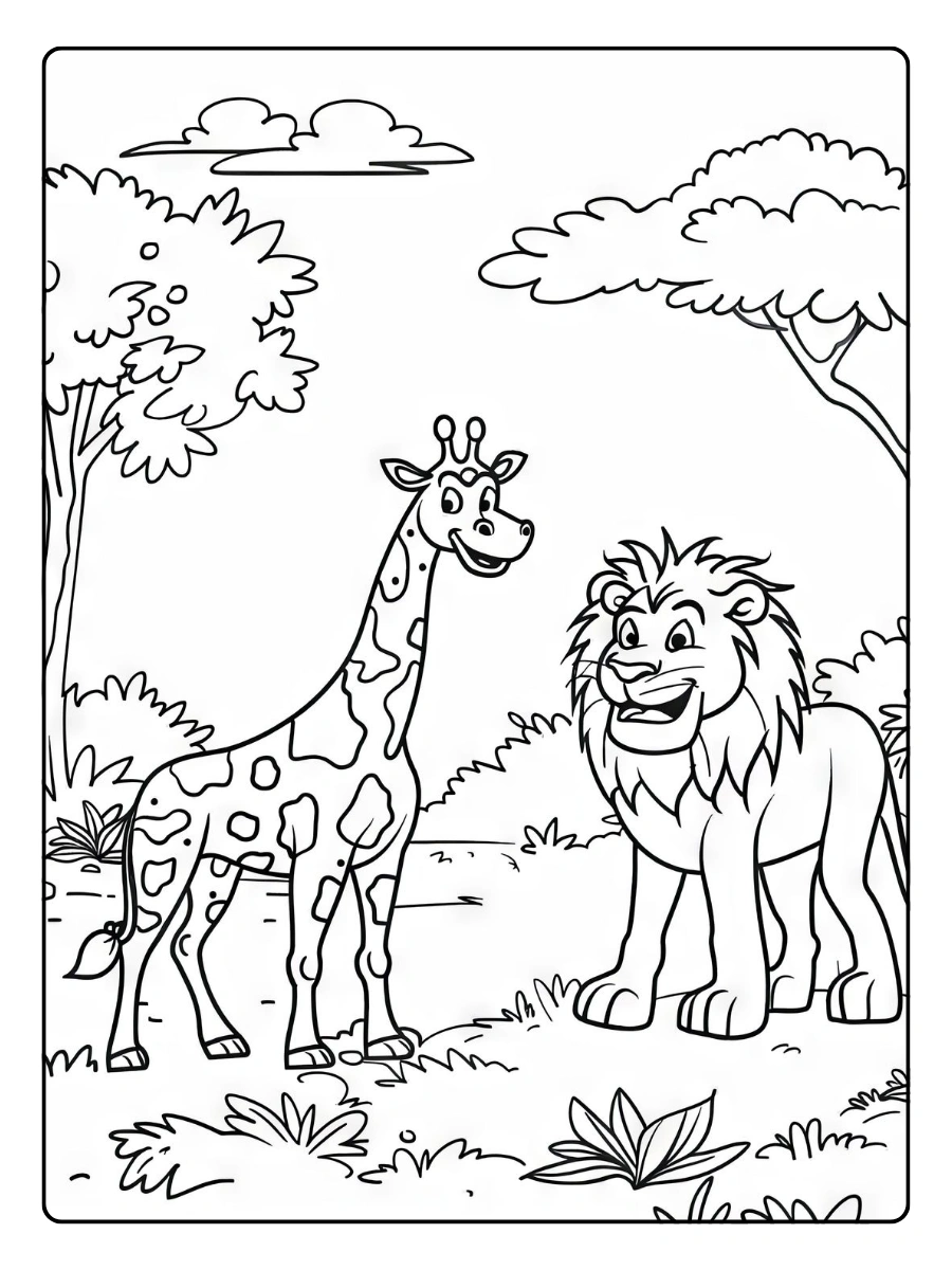 Disegni da colorare giraffa animale