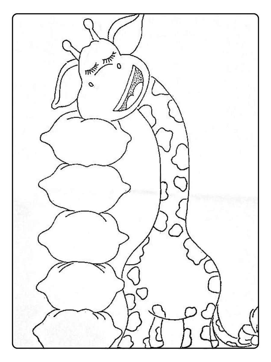 Disegni da colorare giraffa baby