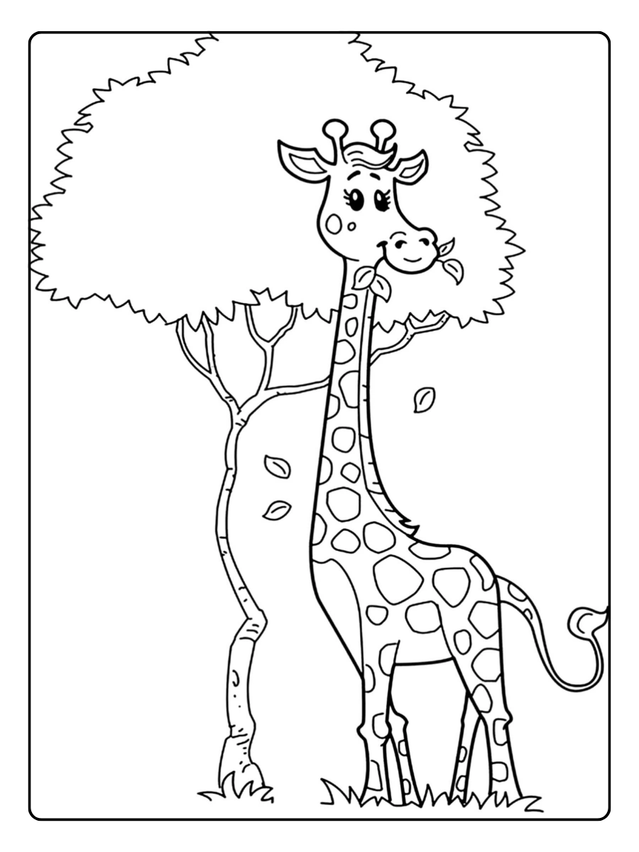 Disegni da colorare giraffa carina