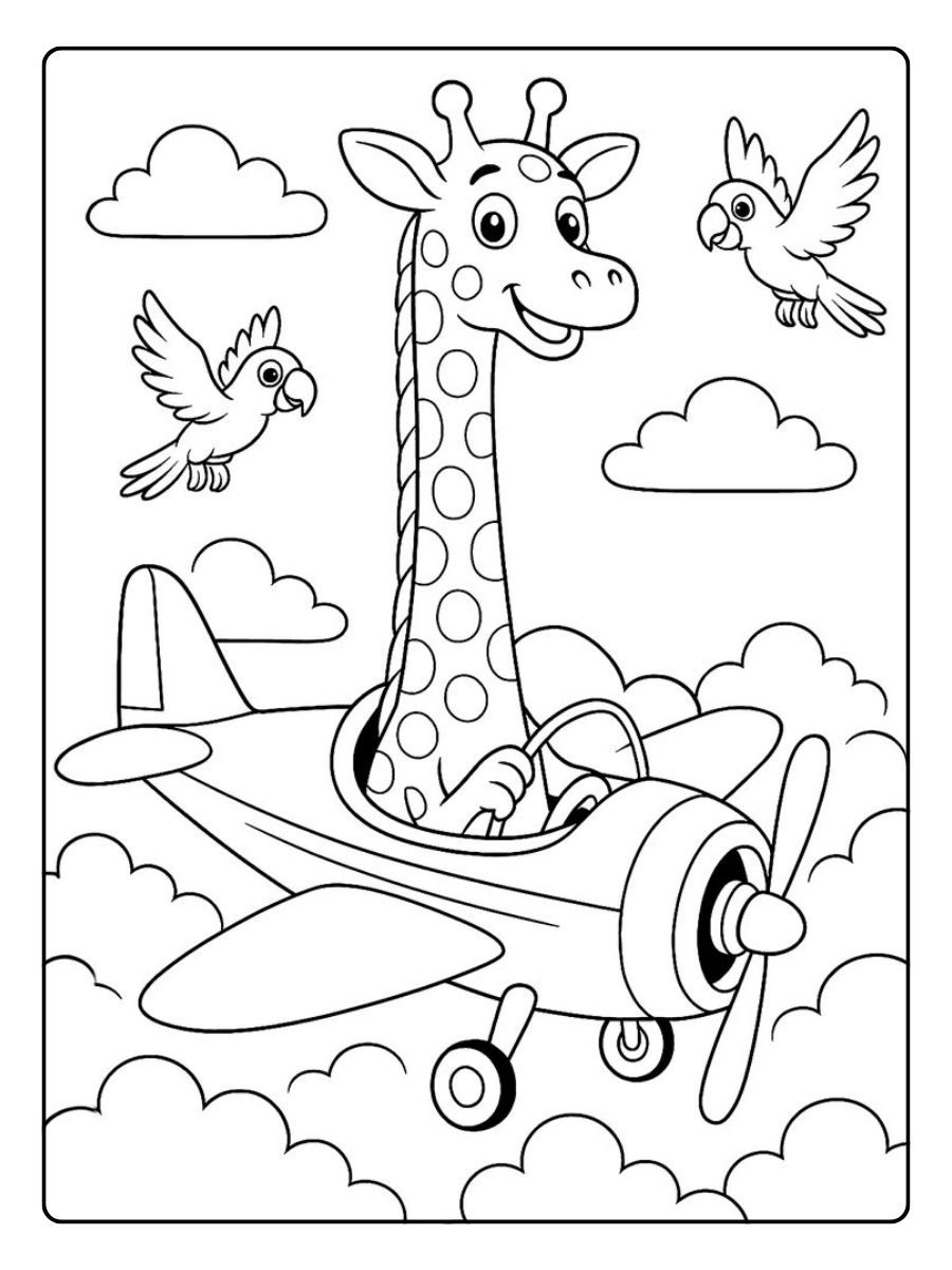 Disegni da colorare giraffa cucciolo