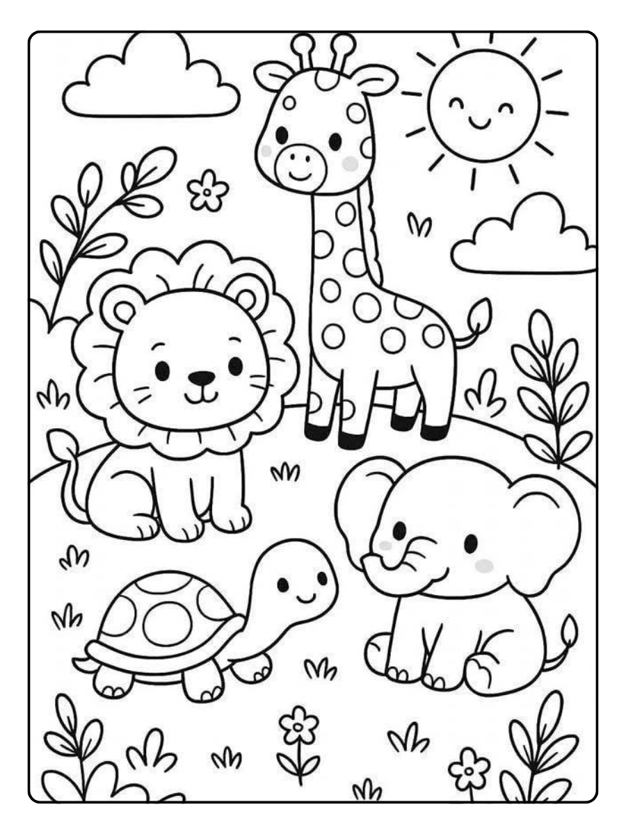 Disegni da colorare giraffa disegno facile