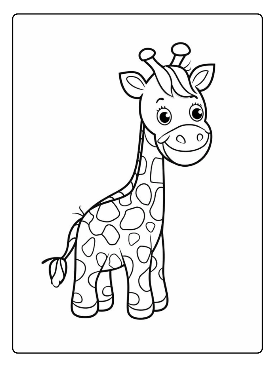 Disegni da colorare giraffa divertente