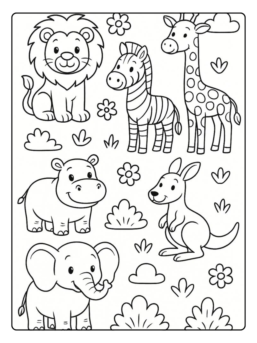 Disegni da colorare giraffa per asilo