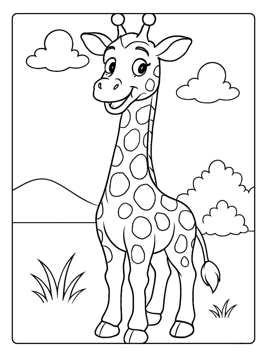 Disegni da colorare giraffa per stampare